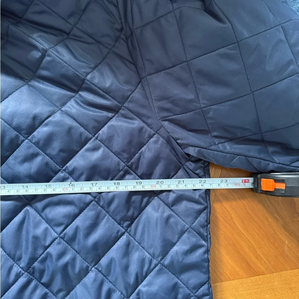 Quince Quilted Corduroy-Collar Jacket in Navy